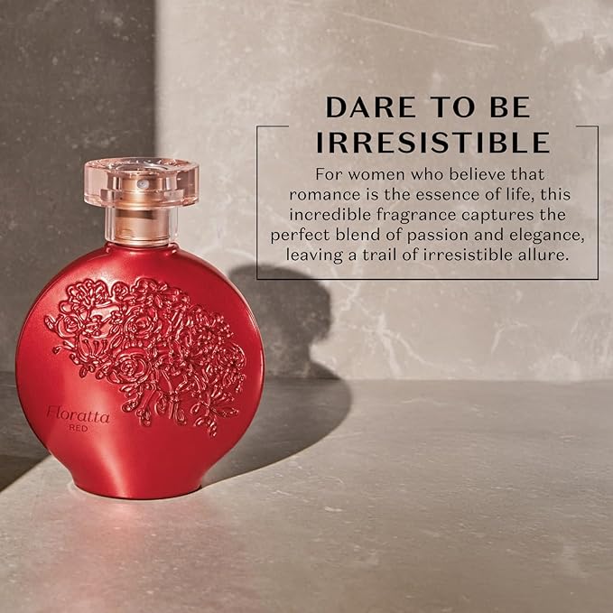 O Boticário Floratta Red Eau de Toilette, Long-Lasting, Fresh Floral Fragrance Perfume for Women, 2.5 Ounce