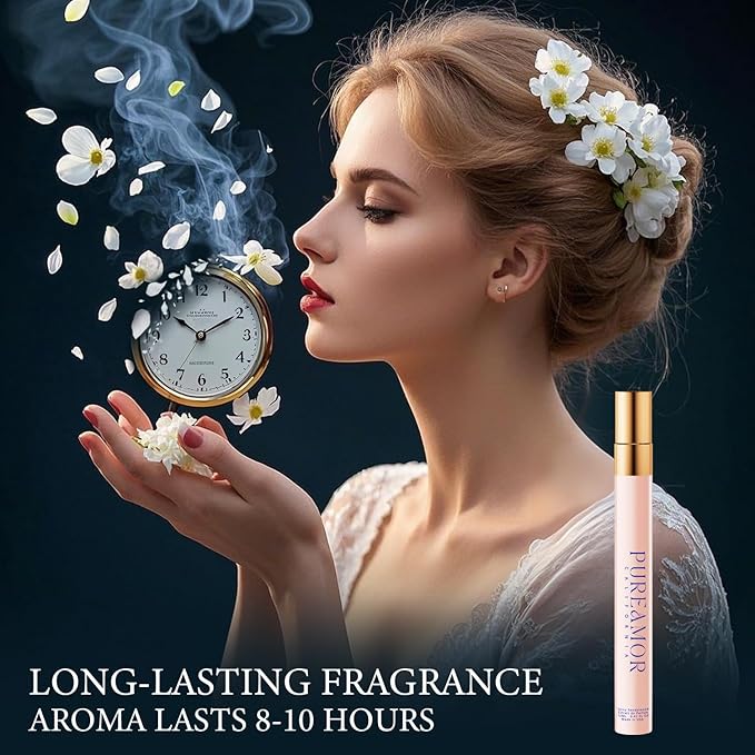 Pheromones Perfumes for Women, Saffron Amber Perfume, Long Lasting Eau De Parfum, Advanced Fragrance Perfume for Women, 0.41 fl. Travel Perfumes Spray