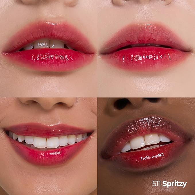 Laka Popping Balloon Lip Stain, 4.5g/0.15oz, Glossy Plumping Lip Tint, Moisturizing, Non-Sticky Texture for All-Day Hydration, Vegan, K-Beauty (#511 Spritzy)