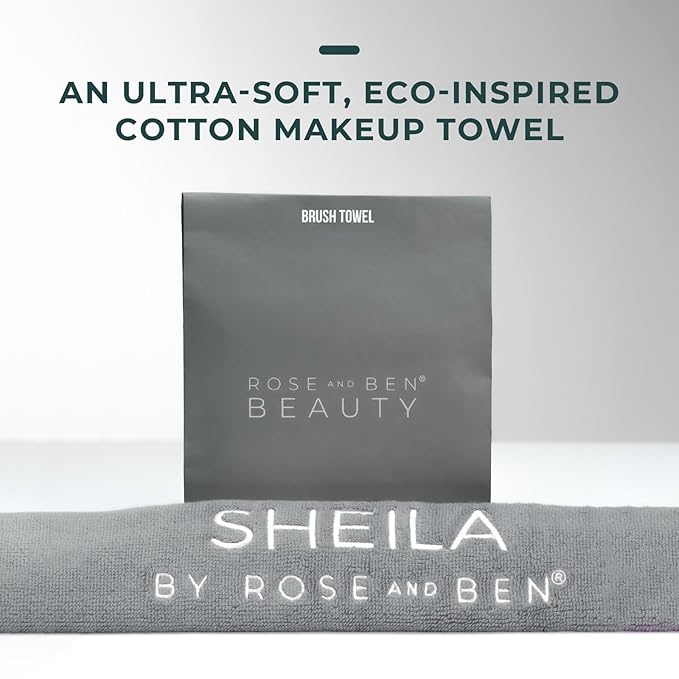 Rose and Ben Beauty Sheila Brush Towel for Brush Cleaning | Reusable, Hygienic