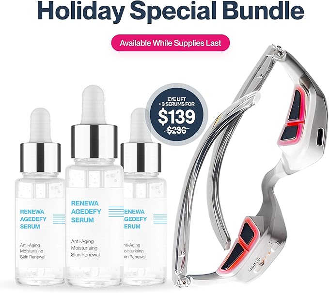 Renewa EyeLift | Under-Eye Beauty Tool with Gentle Light | Skincare Tool for Refreshing, Brightening and Radiant-Looking Skin | at-Home Self-Care Facial Tool for Smoother-Looking Eyes