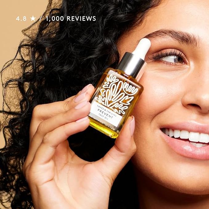 Naked & Thriving Prevent Anti-Aging Facial Oil - Vegan, Naturally-Derived Skin Care & Face Oil (1.18 oz/35 mL)