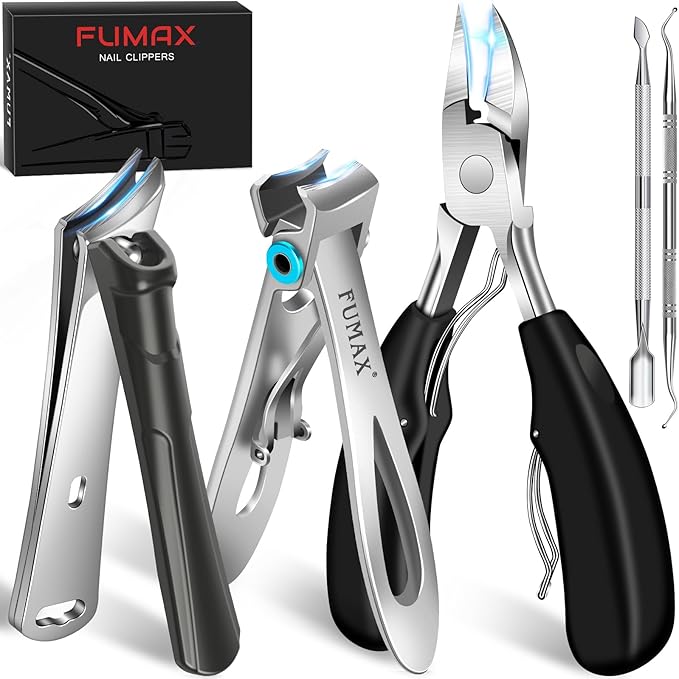 Toenail Clippers for Seniors Thick Toenails, Large Wide Opening Toe Nail Clippers for Men Thick Nails, Heavy Duty Sharp Slanted Nail Clippers Fingernail Clipper Gifts for Men Women
