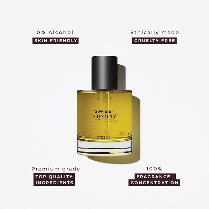 Eternal perfume oils - Sweet Luxury Perfume Oil Inspired by Baccarat Rouge 540 | Long Lasting Perfume Oils for Women and Men (Unisex) - 50ml with 30ml Sweet Luxury (Pack of 2)