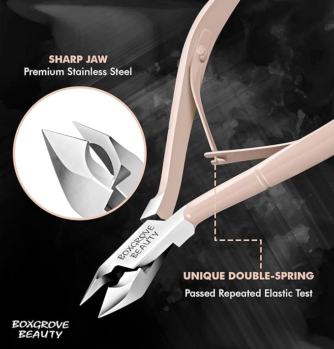 Professional Cuticle Cutter & Pusher Trimmer Manicure Tools with Double Spring – Perfect Nail Care Tool for Manicure & Pedicure Beauty at Home/Spa/Saloon