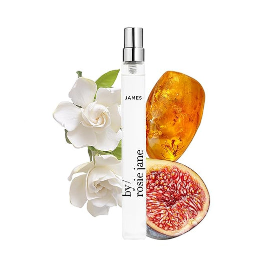 By Rosie Jane Travel Perfume Spray (James) - Clean Perfume for Women - Non-Toxic Body Mist with Notes of Fig, Amber Woods & Gardenia Petals - Paraben, Sulfate & Phthalate Free (10ml)