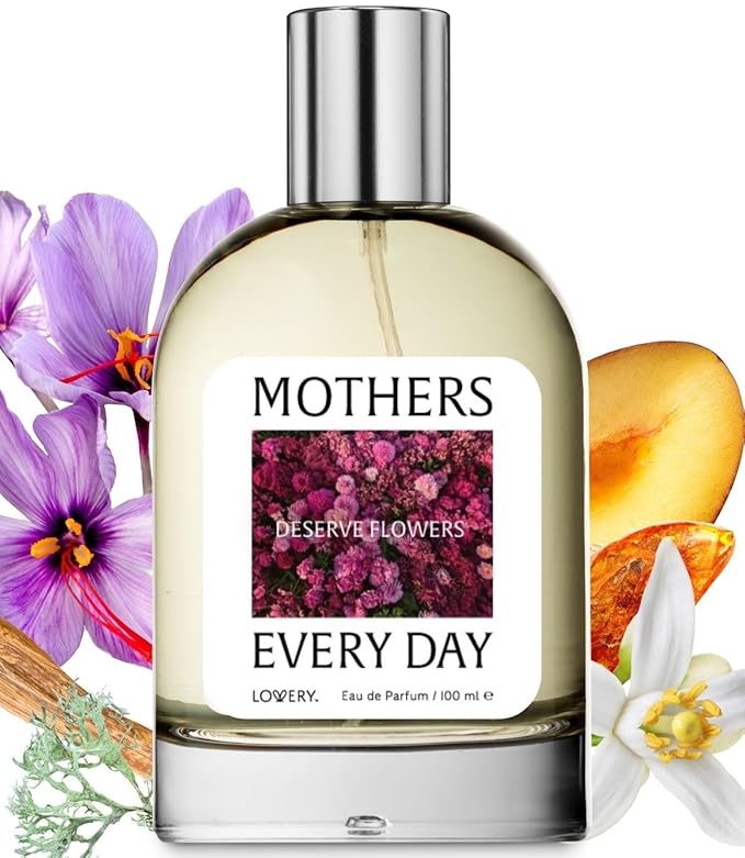 LOVERY Mothers Deserve Flowers Every Day Perfume – A Warm & Comforting Eau de Parfum for Women – Long-Lasting, Heartfelt Scent That Honors Mom’s Love – Thoughtful Gift – 100 ml – Made in France