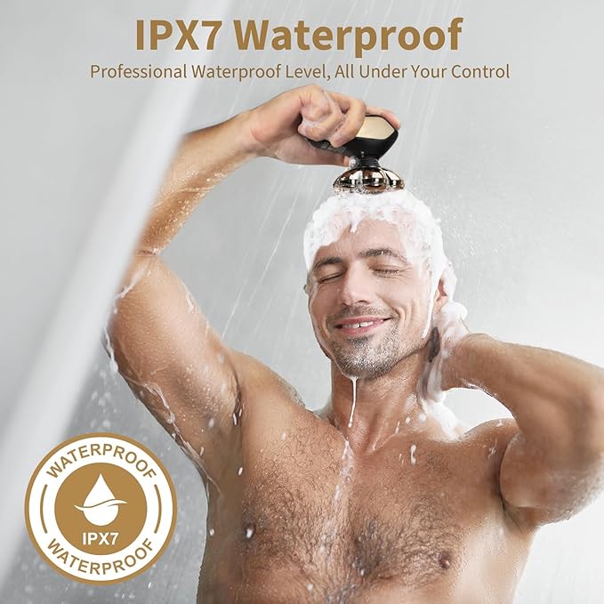 SHPAVVER 5-in-1 Electric Head Shaver: Turbo Speed & Precision for The Perfect Bald Head.