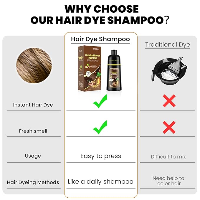 HAIR DYE SHAMPOO 7-10 (Chestnut Brown)