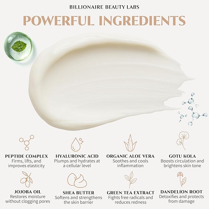 Collagen Booster Peptide Face Cream w Hyaluronic Acid – Peptide Face Moisturizer for Women, Hydrating, Non-Greasy, for Firming, Smoothing, Younger-Looking Skin, Fragrance-Free