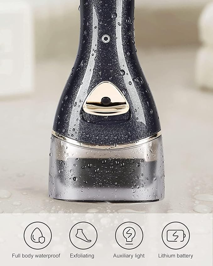 Electric Foot Callus Removers, Portable Electronic Foot File Pedicure Tools, Electric Callus Remover Kit, Professional Pedi Feet Care for Dead, Hard Cracked Dry Skin (Black)