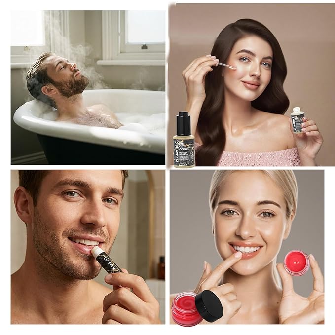 55 Pcs Christmas Gifts for Women & Men, Charcoal Face Sheet Mask Pack, Skin Care Set, Hydrolyzed Real Collagen Mask, Hyaluronic Acid Face Serum, Eye Patches, Self Care Kit, Birthday Gift, Dad, Mom