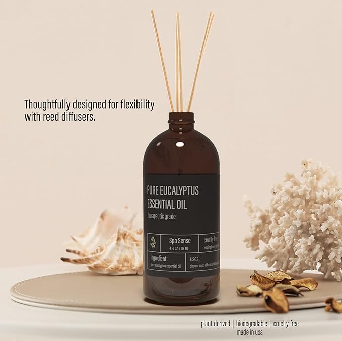 Pure Eucalyptus Oil Shower Mist and Steam Room Spray - Room Spray and Eucalyptus Spray for Shower - Premium Aromatherapy Essential Oil Spray - 4 Ounce