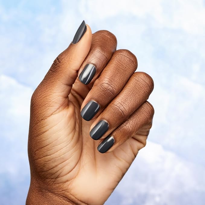 Nailtopia - Plant-Based Chip Free Nail Lacquer - Non Toxic, Bio-Sourced, Long-Lasting, Strengthening Polish - Back to Basics (Dark Grey) - 0.41oz