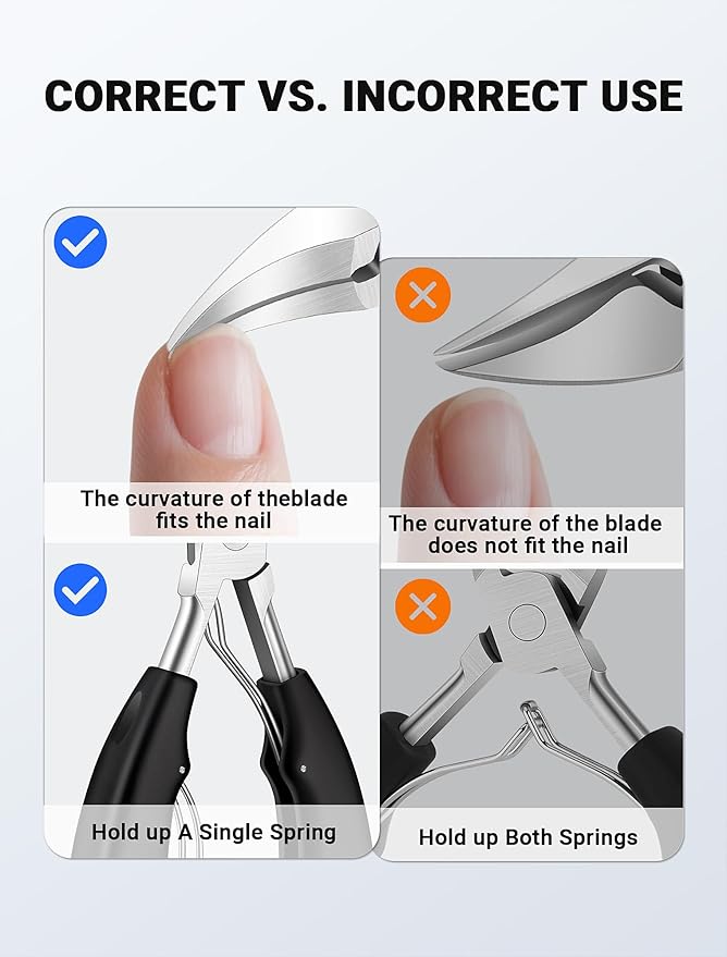 Toenail Clippers for Seniors Thick Toenails, Sharp Ingrown Toenail Clippers Nail Cutter Long Handle with Wide Jaw for Thick Nails, Heavy Duty Large Toe Nail Clipper Set for Men & Women,7 Pcs