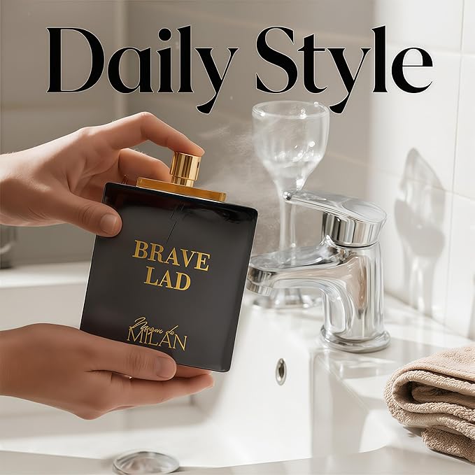 Men's Cologne Premium Fragrance Spray 100ml - Eau De Parfum - Long Lasting Amber Spicy,White Pepper,Bergamot,Cocoa Scent for Daily Wear Inspired by Luxury Perfume(Brave Lad)