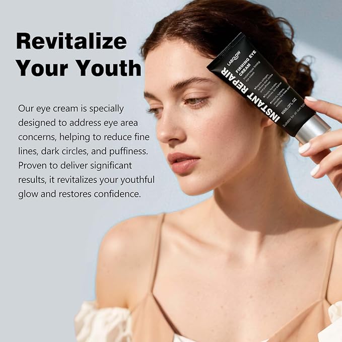 Temporary Instant Eye Tightener Cream – 60 ML Retinol Eye Cream for Puffiness, Eye Bags, Dark Circles & Fine Lines, Anti-Aging Firming Eye Repair Cream for Smoother, Revitalized Skin —2 fl. oz