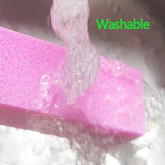 20 pcs Nail Buffer Blocks with 4 Sides, 120 Grit Professional Pedicure Manicure Buffer Kits (Pink)