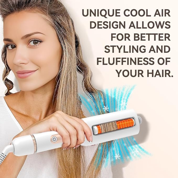 Hair Crimper, Crimper Hair Tool for Shiny Effortless Curls & Waves, 1/1.25/1.4/1.5 Inch Hair Waver Provides 4 Temperature Settings, Air Flow,Negative ions, Dual Voltage,Auto Off