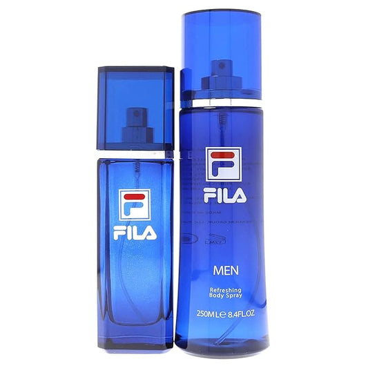 FILA Refreshing Body Spray for Men - Cool, Clean, Fresh Men’s Fragrance - Infused With Notes Of Bergamot, Cardamom, and Pepper - Trendy, Rectangular, Streamlined, Portable Bottle Design - 8.4 Oz