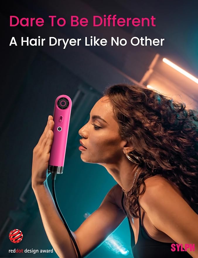 SYLPH Travel Hair Dryer, 60% Smaller & 0.55 lb Ultra Lightweight, 110,000 RPM High-Speed Motor, 200 Million Ions, Smart Mode, Temp Control, 4-Heat Modes, 850W, Mini Hair Dryer For Home, Hotel, Gym Use
