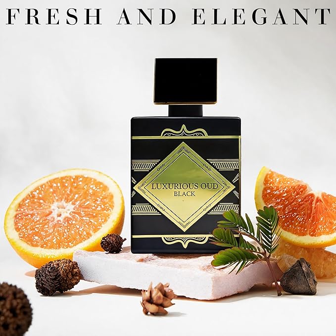 LUXURIOUS OUD BLACK Cologne For Men – Long-Lasting Woody Perfume Oil – Eau de Parfum – 100ml