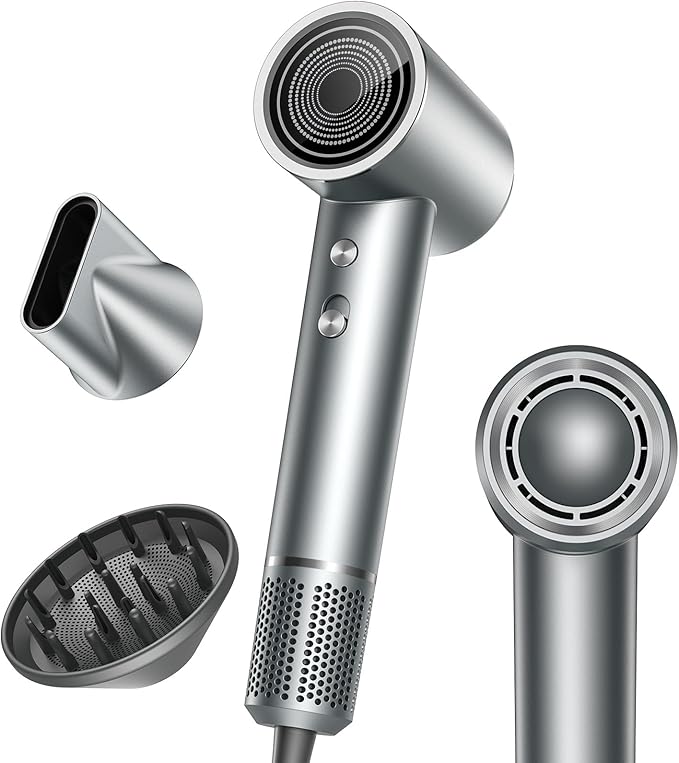 Hair Dryer, Professional Ionic Hair Dryer for Fast Drying, High Speed Hair Blow Dryer with Diffuser for Home Salon Travel, Constant Temperature Hair Care Without Hair Damage