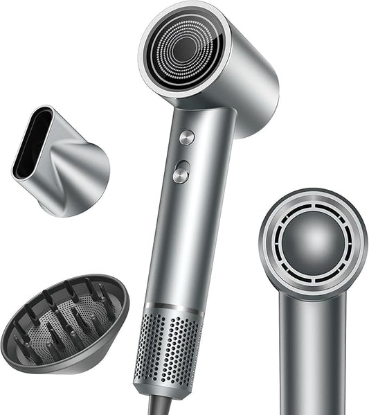 Hair Dryer, Professional Ionic Hair Dryer for Fast Drying, High Speed Hair Blow Dryer with Diffuser for Home Salon Travel, Constant Temperature Hair Care Without Hair Damage