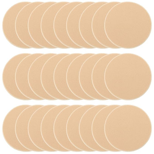 25 Pcs Women's Round Soft Makeup Beauty Eye Face Foundation Blender Facial Smooth Powder Puff Cosmetics Blush Applicators Sponges Use for Dry and Wet