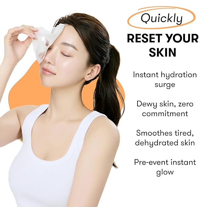 Epielle Vitamin C Korean Face Masks 20 Pack - Brightening Sheet Masks with Niacinamide for Dark Spots & Glowing Skin, Thanksgiving Essentials & Stocking Stuffers for Women