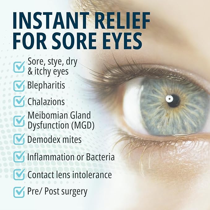 NOVEHA Eyelid Cleanser | Stye Eye Treatment | Eye Lid Cleaning | Dry Relief | Fast Acting Soothing Eyelid Cleansing Formula | Pure and Gentle Lash Hypochlorous Acid Spray (4oz - 1 Pack)