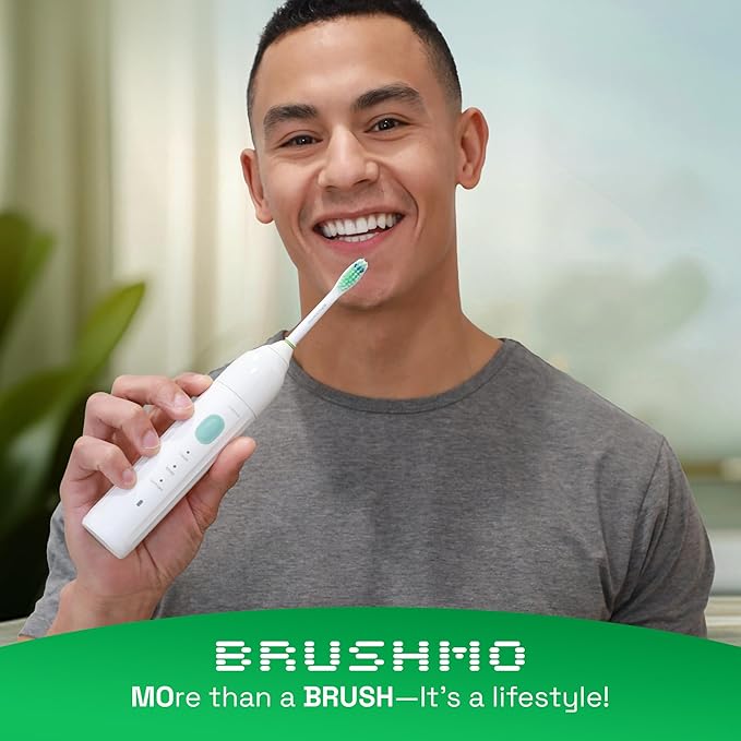 Brushmo e-Series Variety Replacement Toothbrush Heads, Compatible with Philips Sonicare Screw-on Toothbrush Handles, 6 Variety Heads (Standard, Compact & Sensitive), Dupont Bristles, BM724+2, White
