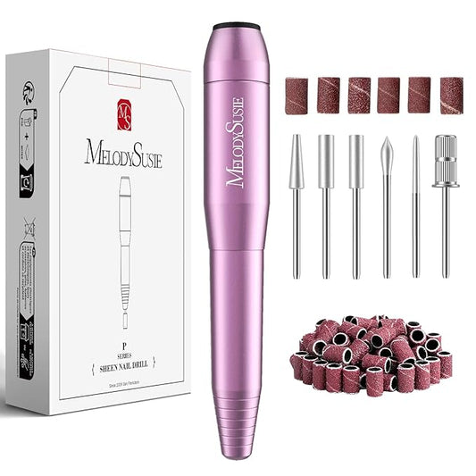 MelodySusie Pen-Shaped Portable USB Nail Drill, PC120I 20000RPM Electric Nail File with Compact Design for All Nail Care, Manicure Polishing, Shaping & Gel Removal at Home for Beginners