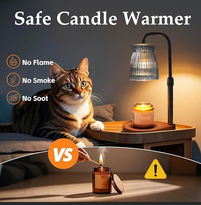 Shering Candle Warmer Lamp with Timer Dimmable, Gift Box, Gifts for Her, Birthday Gifts for Women, House Warming Gift New Home Decor, Wax Melt Warmer for Scented Jar Candles