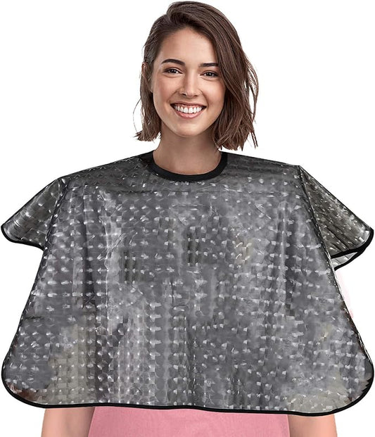 Waterproof unisex-adult Hair Dye Cape,Short Comb-Out Capes for Hair Stylist,Makeup Apron for Hair Color,