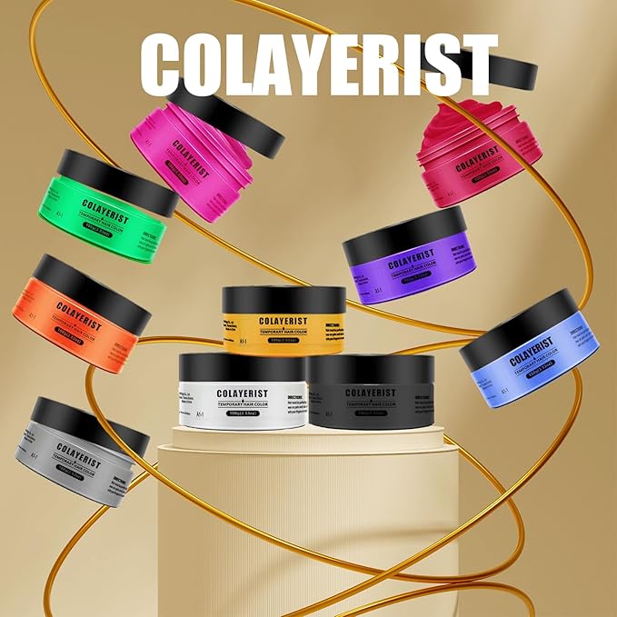 Blonde Hair Color Wax, Temporary Washable Hair Color Dye for Kids, Temporary Dye Wax Natural Hairstyle Cream Hair Pomades for Women & Men Party Cosplay Halloween