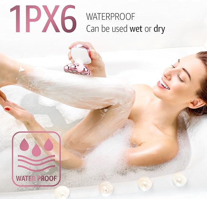SHPAVVER Electric Razors for Women Legs: Rechargeable Body Shaver - Waterproof Wet Dry Hair Remover - Trimmer for Lady Face Underarms