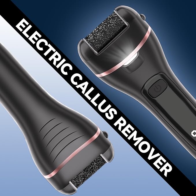 Wea&Hea Electric Callus Remover for Feet with 9 Roller Heads 2 Speed Rechargeable Waterproof Professional Pedicure Kit 30 in 1 Foot File Tools Perfect for Dead Hard Cracked Dry Skin