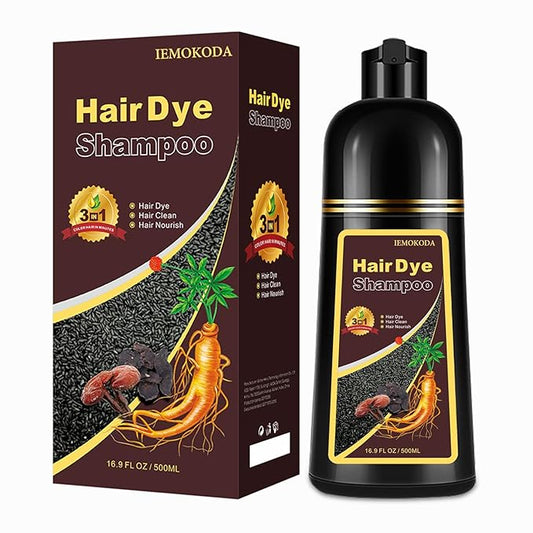 Hair Dye Shampoo 3 in 1, Chestnut Brown Hair Dye 16.9 FL Oz, Hair Shampoo, Semi-Permanent Hair Color Shampoo, Lasts 30 Days (Chestnut Brown)