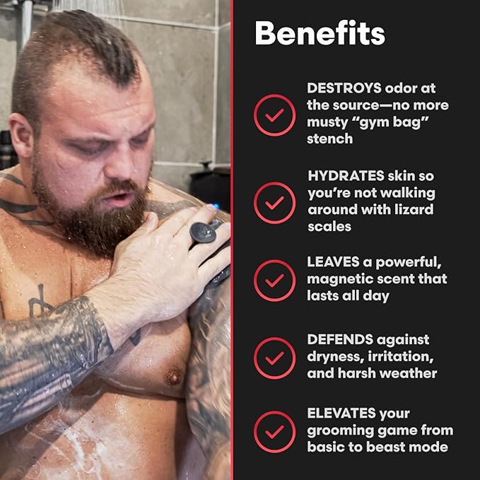 The Beard Struggle Eddie Hall Beast Line Body Wash – Ragnarok Rising Cologne-Grade Scent – Deep Cleanse Without Dryness – Paraben-Free, Vegan-Friendly, 8 fl oz