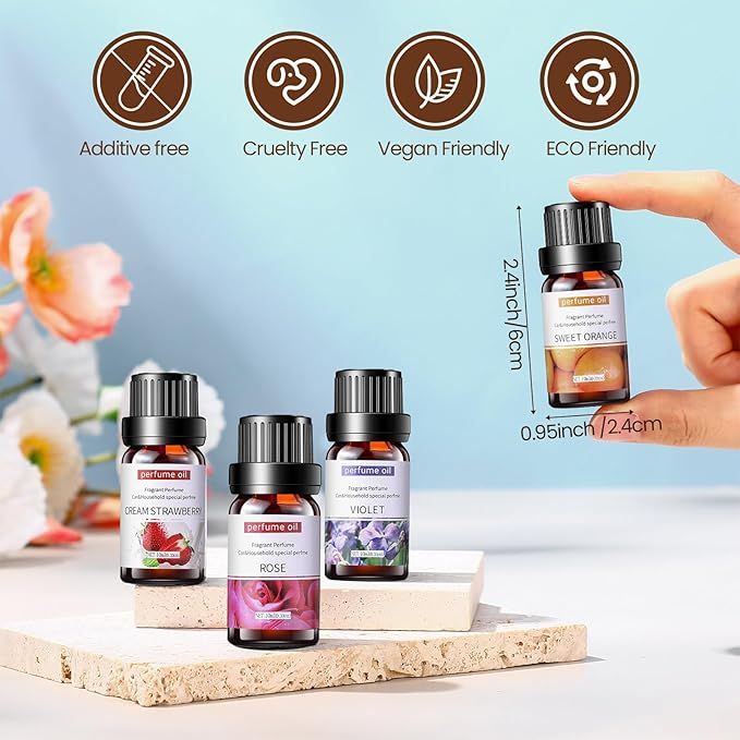 Nuanchu 72 Pcs Essential Oils Set 10ml Fragrance Oil Aromatherapy Kit for Diffuser Humidifier Aromatherapy-Oils for Candle Bath Bombs Making (Modern)