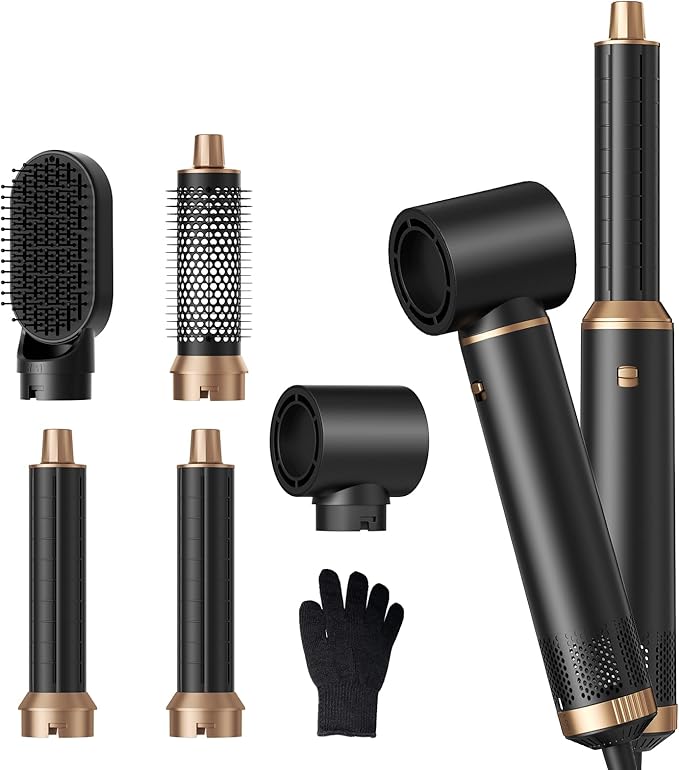 5 in 1 Hair Dryer Brush, Negative Ion Air Styler Wrap Hair Styler Upgrade Blow Dryer Brush Air Curler for Hair, Blowout Brush Set As A Gift for Straight/Curl/Drying/Smoothing