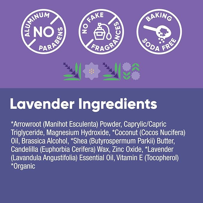 Pretty Frank Natural Aluminum-Free Deodorant Stick, Baking Soda-Free, Lavender (1-Pack) | Sensitive Skin Friendly, Effective Odor Control for Women & Men, Organic Ingredients and Essential Oils