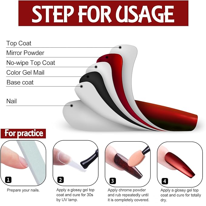 Artdone 16Jars Chrome Nail Powder Magic White Pearl Kit Mirror Effect Silver Metallic Holographic Dip Nail Powder for Resin Craft & Nail Art Fimo, Decoration Iridescent Aurora Mermaid Pigment