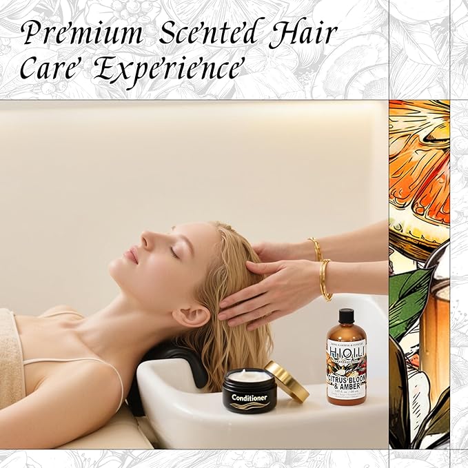 HIQILI Citrus Bloom & Amber Fragrance Oil for Candle, Soap Making, Floral Scent, Essential Oil Diffuser Use, Hair Care - 5.07 Fl Oz