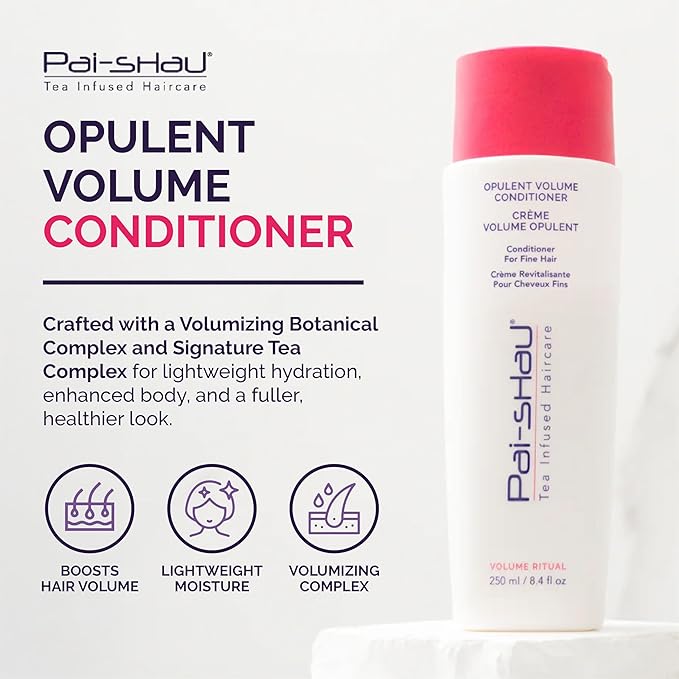 Pai-Shau Opulent Volume conditioner - Volumizing conditioner for thin hair - Provides improved volume and lift - Hydrating conditioner - Conditioner for women - 8.4 Fl Oz