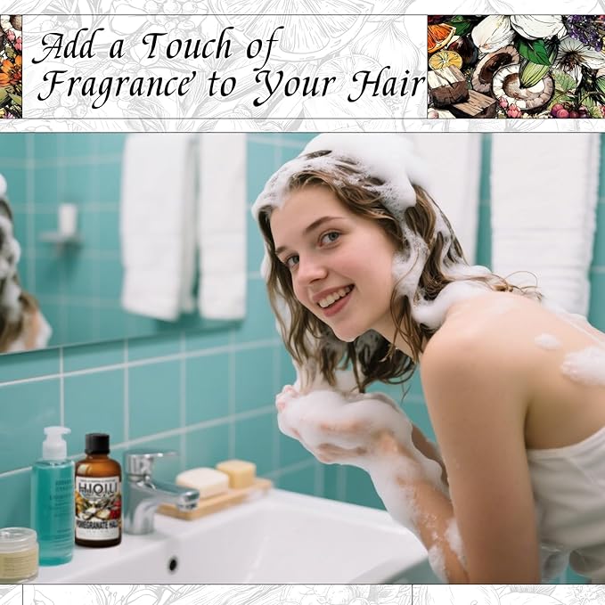 HIQILI Pomegranate Halo Fragrance Oil for DIY Perfume, Candles, Soap, Lotion & Pet Deodorizer, Fruity & Fresh Long-Lasting Scent, with Dropper - 1 Fl Oz