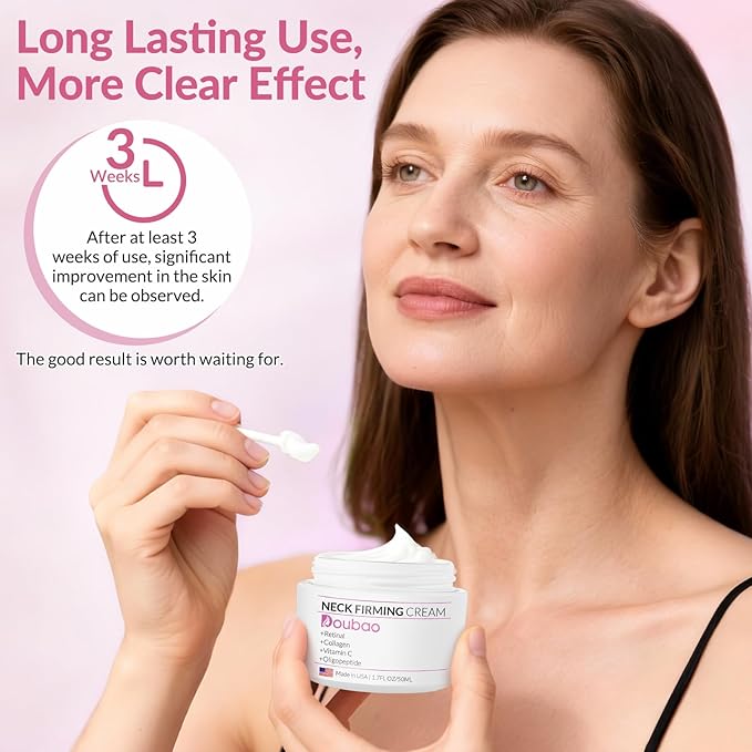 Anti-Aging Moisturizer Face Cream with Collagen, Neck Creams for Tightening and Firming - Made in USA, Day & Night Facial Skin Care Wrinkle Cream, Instant Lift Cream for Neck Face Décolleté -1.7fl. oz