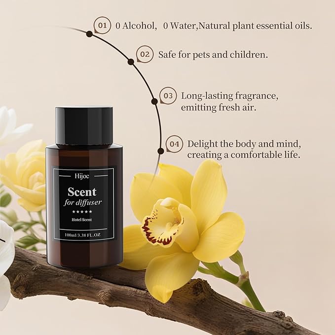 Hotel Essential Oil Inspired by The Hotel Scent for Cold Air Diffusers & Reed Diffusers,Long Lasting Air Freshener Room Spray,100ml(3.4fl oz)