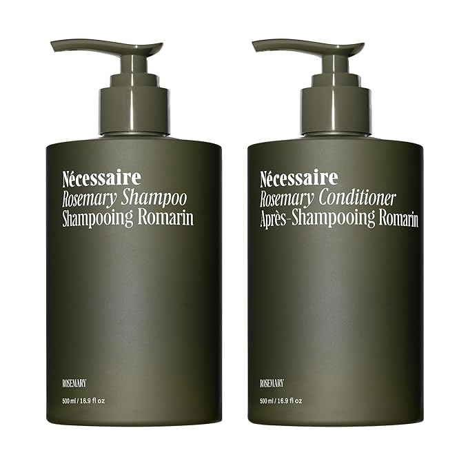 Nécessaire Rosemary Hair Duo - Shampoo and Conditioner Set for Women + Men. Rosemary Oil + Proteins For Stronger Hair. 500 ml / 16.9 fl oz